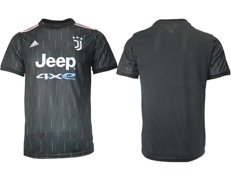 Men 2021-2022 Club Juventus away aaa version black blank Soccer Jersey